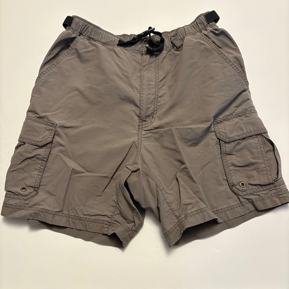 REI Cargo Shorts Mens Small Gray UPF 50+ Hiking Utility Outdoor Belted 0650